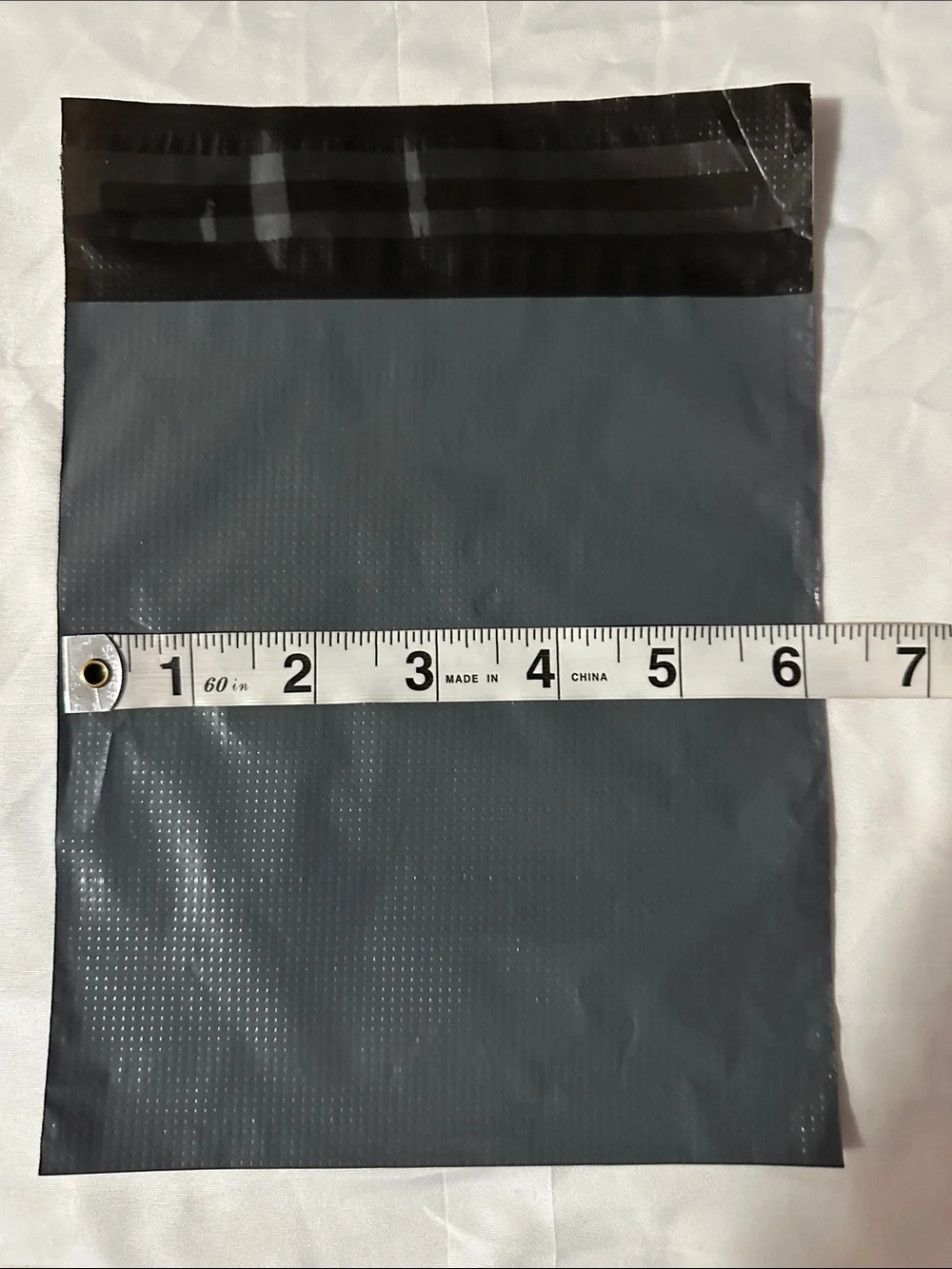 Solid Gray Textured Poly Mailers 6x7 Shipping Bags - 50 Pack